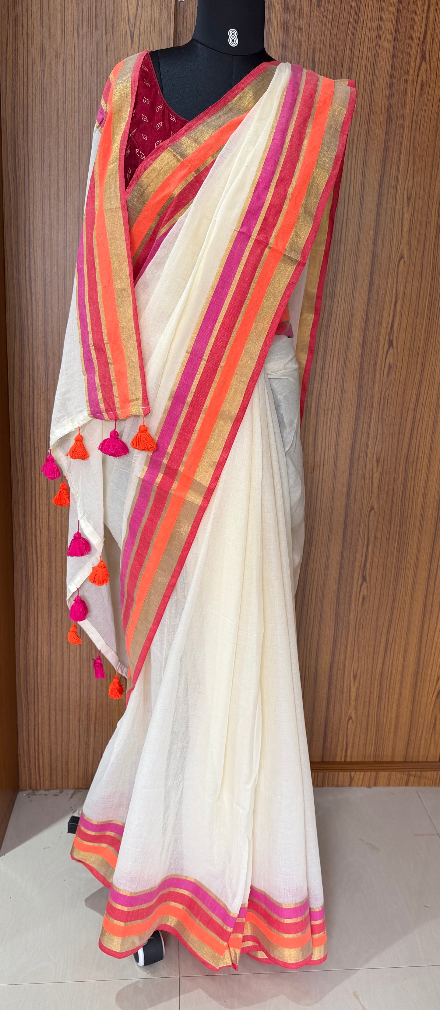 Soft Mull Cotton Festive Saree