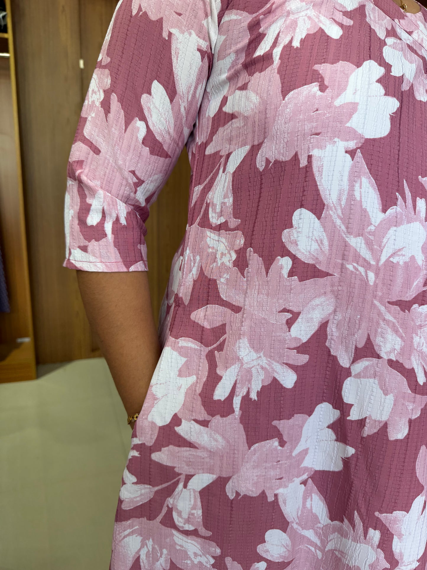 Pink Umbrella Pattern Co-Ord Set