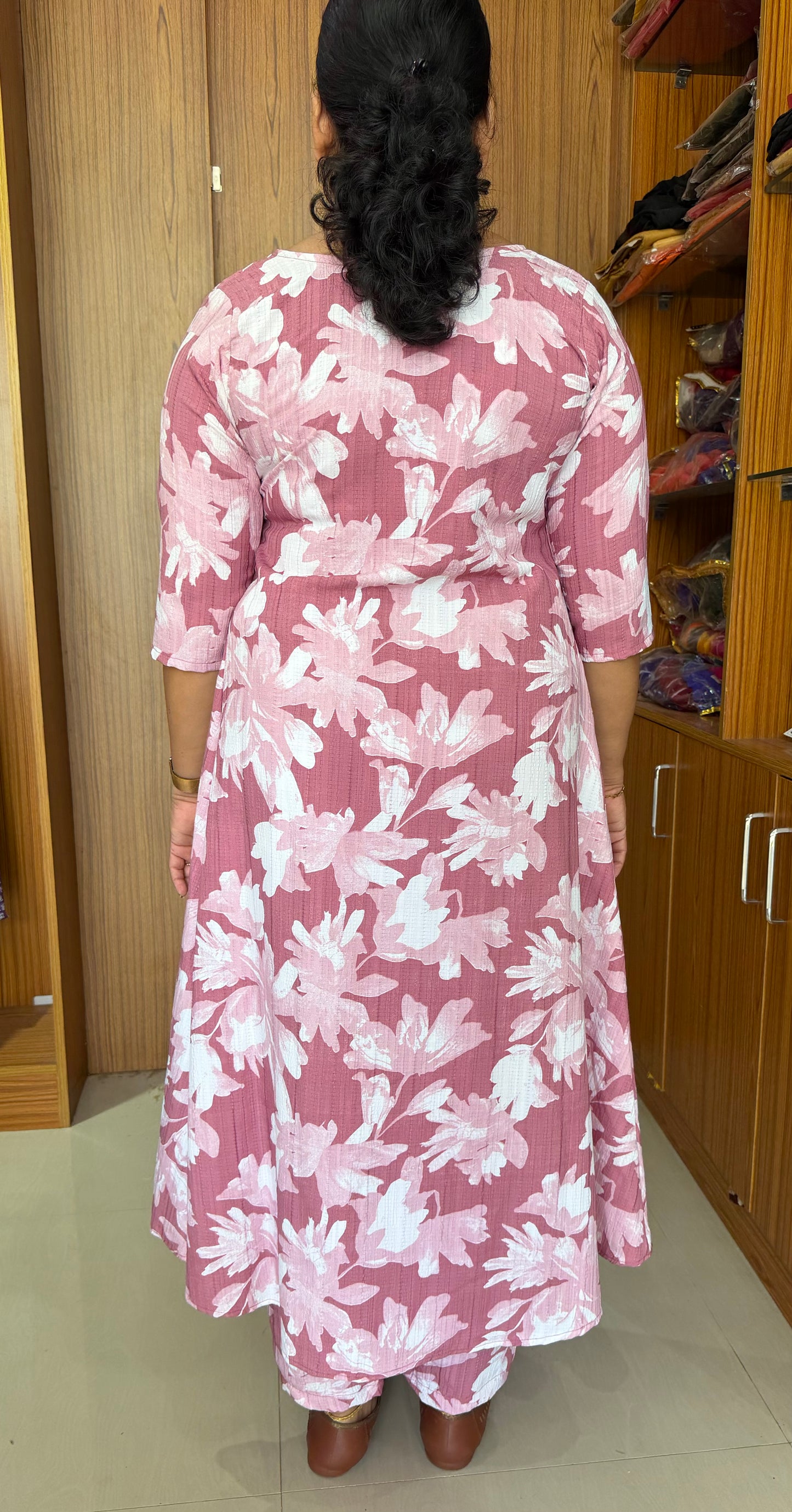 Pink Umbrella Pattern Co-Ord Set