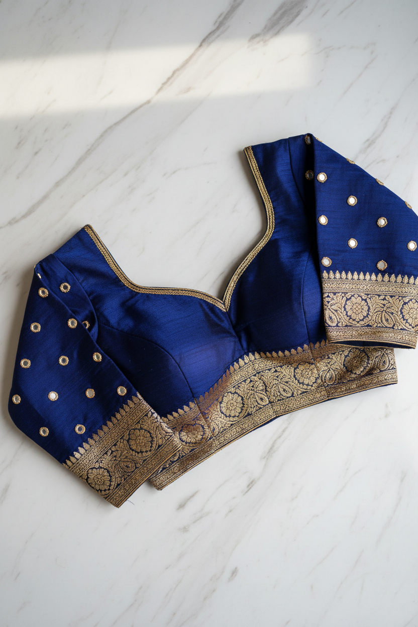 Ethnic Grace indigo blouse